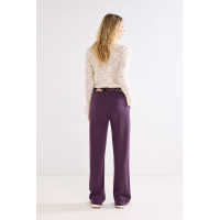 Tramontana Broek Scarf Aubergine Noir